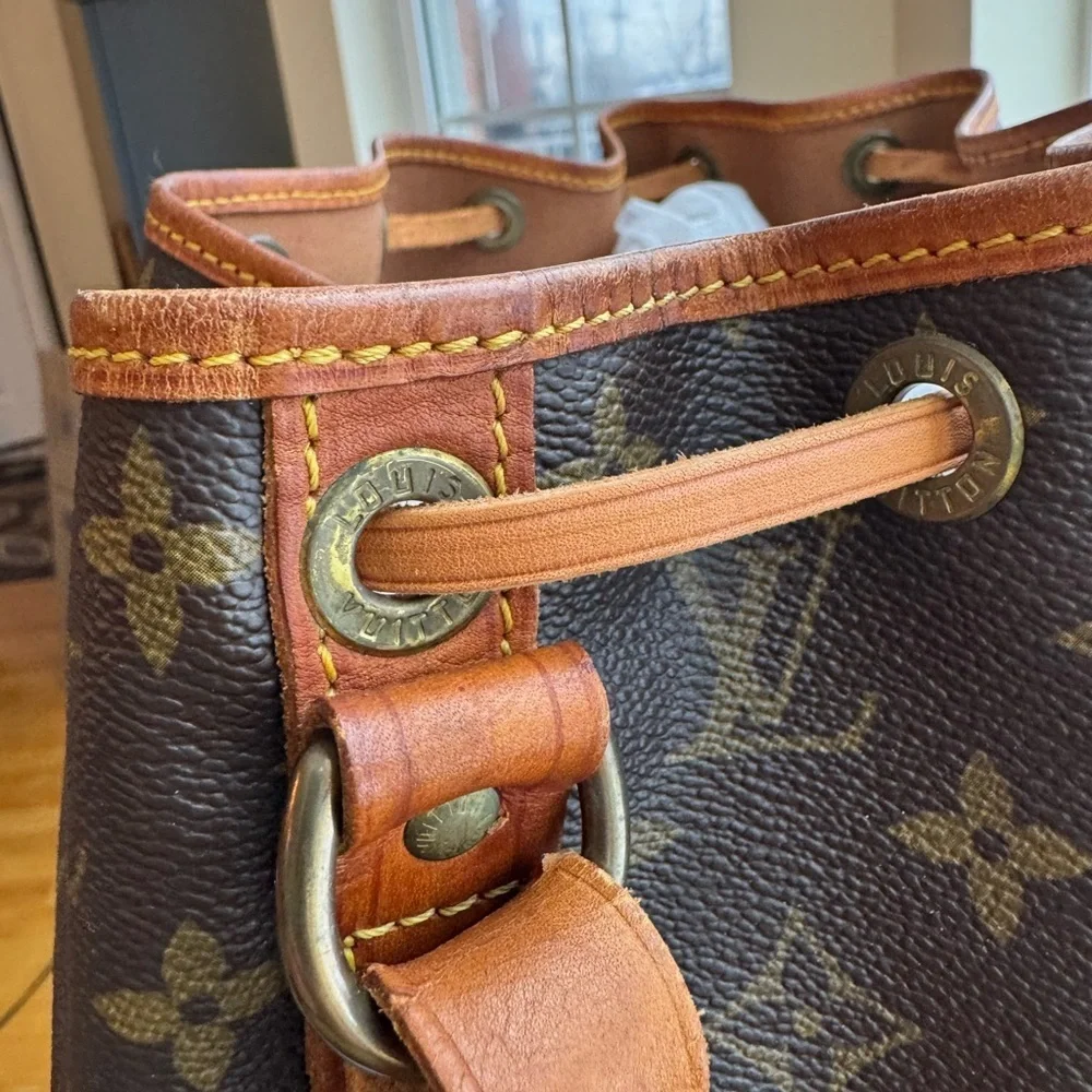Louis Vuitton Petit Noe Monogram Brown Bag with certificate of authenticuty